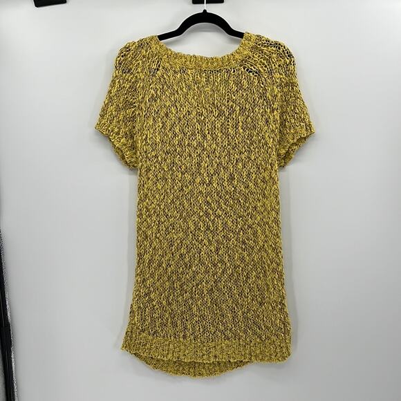 Moth Anthropologie Julliet Open Weave Knit Sweater - Yellow & Brown - Medium - Picture 6 of 8